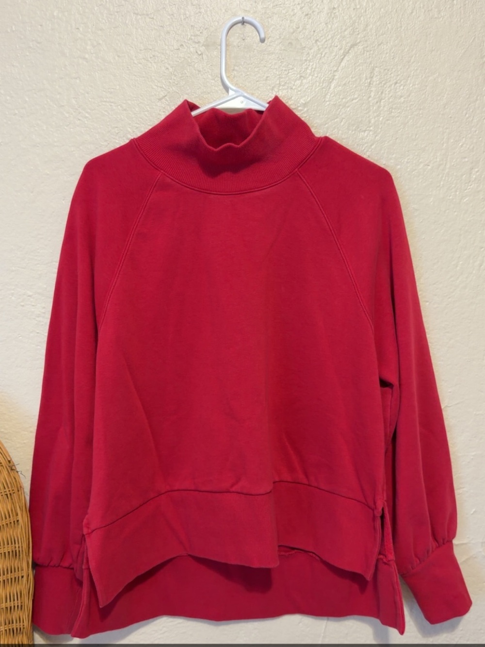 Calla Mockneck Pullover Sweater in Red